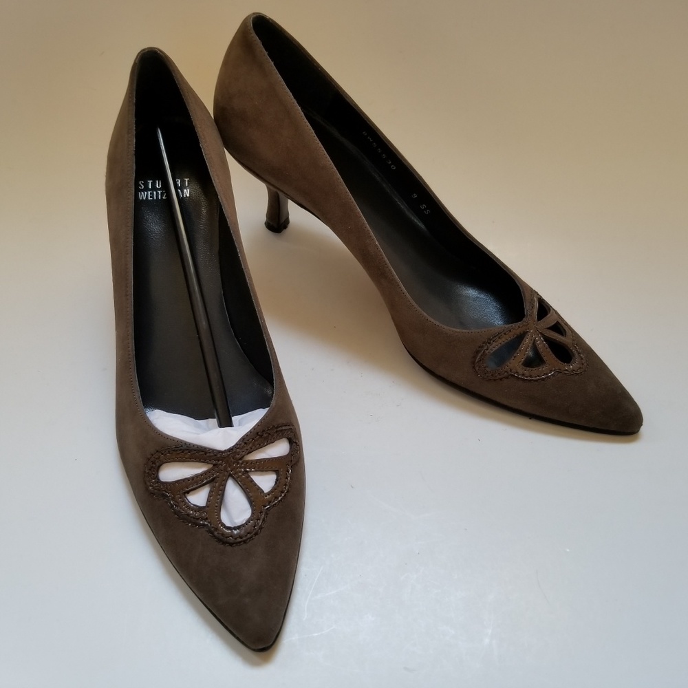 Stuart Weitzman Taupe Suede Pumps 9 SS